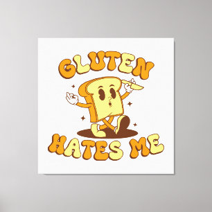 Gluten hasst mich leinwanddruck