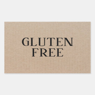 Glutenfrei, allergikersichere Küche Rechteckiger Aufkleber