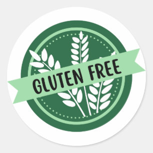 glutenfrei, kein Gluten, Celiac Runder Aufkleber
