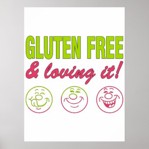 Glutenfrei & liebenswert! Gluten Allergy Celiac Poster