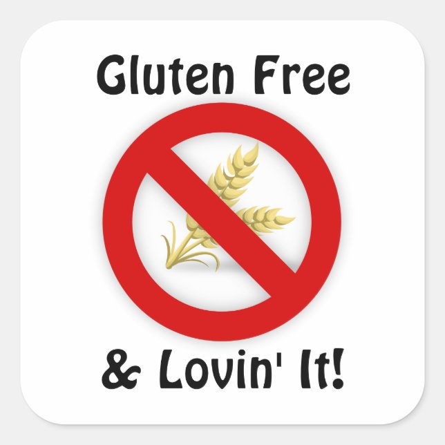Glutenfrei & Lovin' It Stickers (Vorderseite)