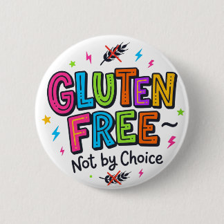 Glutenfrei, nicht aus Überzeugung, strahlende, bun Button