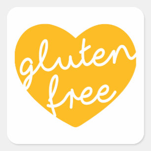 glutenfrei quadratischer aufkleber