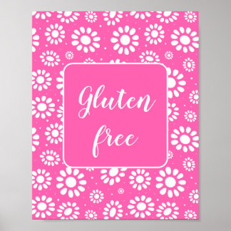 glutenfrei rosa Bläschen Poster