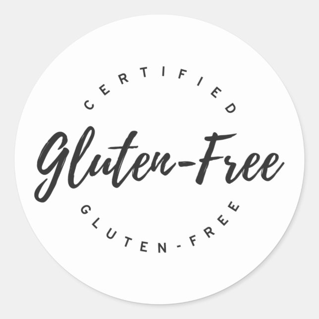 glutenfrei runder aufkleber (Vorderseite)