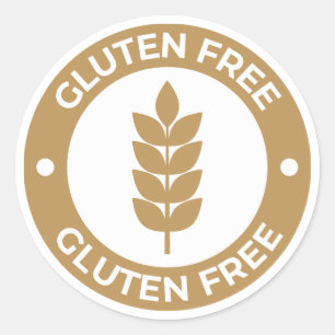 glutenfrei runder aufkleber