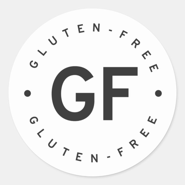 glutenfrei runder aufkleber (Vorderseite)