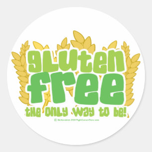 glutenfrei runder aufkleber