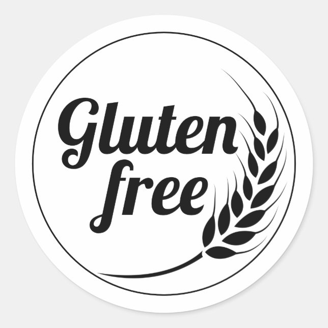glutenfrei runder aufkleber (Vorderseite)
