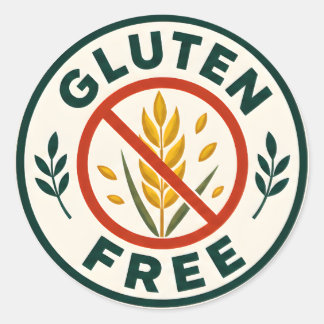 Glutenfrei runder aufkleber
