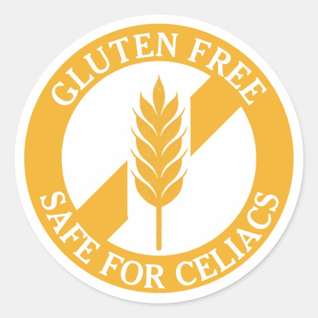 Glutenfrei Sicher für Zeliakie-Bewusstseins-Aufkle Runder Aufkleber (Vorderseite)