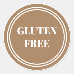 Glutenfreie Allergie im Safe Gold Einfach Runder Aufkleber