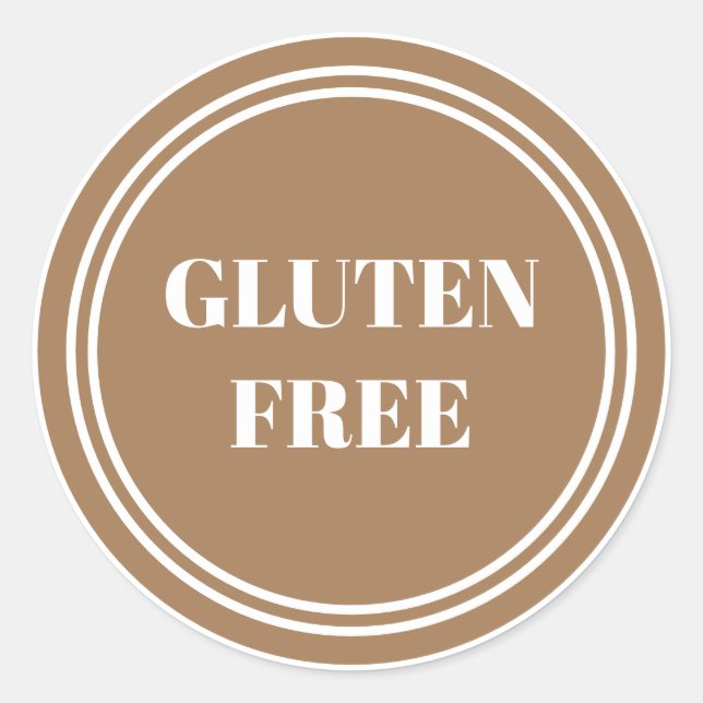 Glutenfreie Allergie im Safe Gold Einfach Runder Aufkleber (Vorderseite)