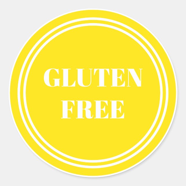Glutenfreie Allergie Runder Aufkleber (Vorderseite)