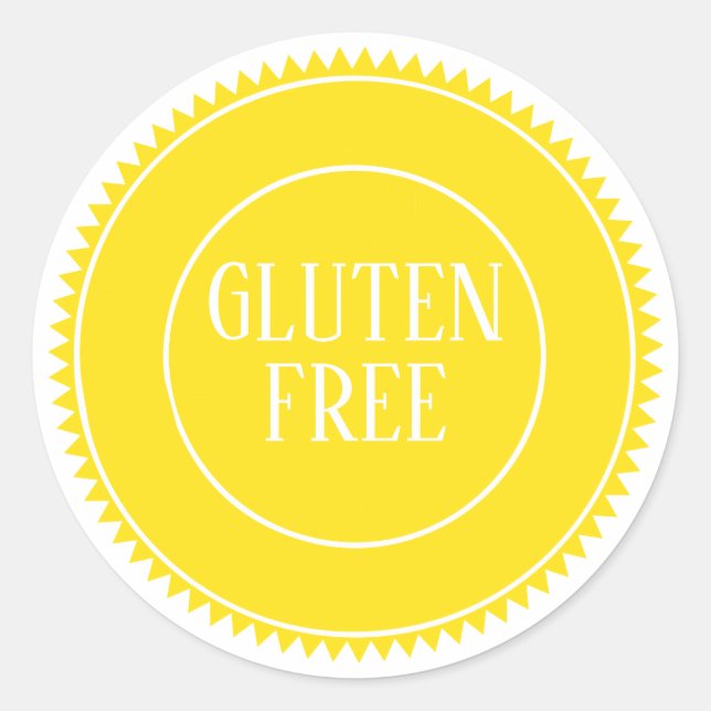 Glutenfreie Allergie Runder Aufkleber (Vorderseite)
