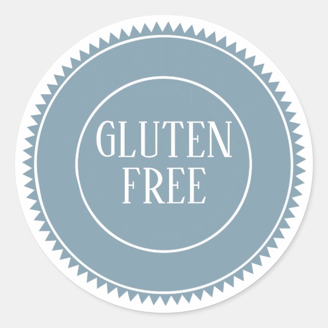 Glutenfreie Allergie Safe Bakery Blau Runder Aufkleber (Vorderseite)
