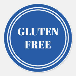Glutenfreie Allergie Safe Blue Simple Runder Aufkleber