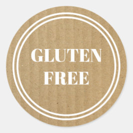Glutenfreie Allergie Safe Kraft Papier Einfach Runder Aufkleber