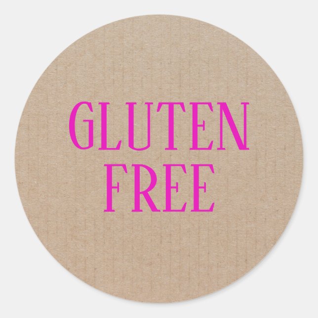 Glutenfreie Allergie Safe Kulinarischer Klassiker  Runder Aufkleber (Vorderseite)