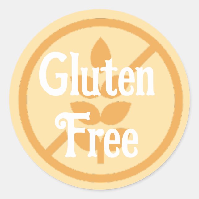 Glutenfreie Allergie Warnung Celiac-Krankheit Runder Aufkleber (Vorderseite)