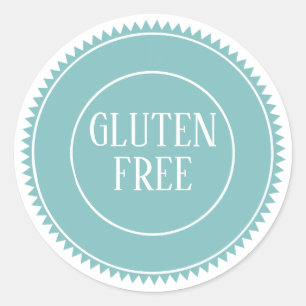 Glutenfreie, allergikersichere Vintage-Handwerksku Runder Aufkleber