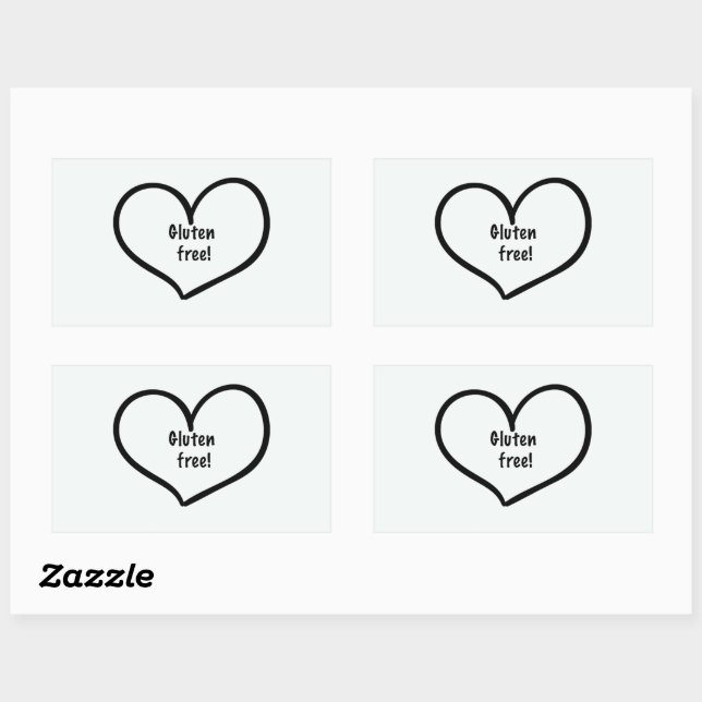 glutenfreie Aufkleber (Blatt)