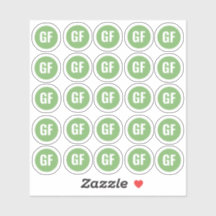 Glutenfreie Aufkleber für Mahlzeiten