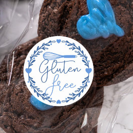 Glutenfreie Bäckerei Whisky & Wreath Blue Runder Aufkleber