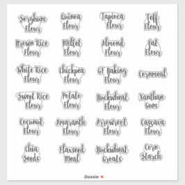 Glutenfreie Backpaneellagerung Aufkleber