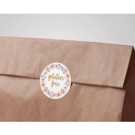 Glutenfreie Blumenaufkleber Runder Aufkleber