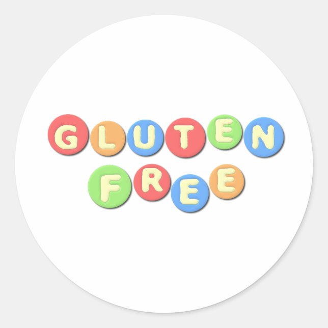 Glutenfreie Celiac Runder Aufkleber (Vorderseite)