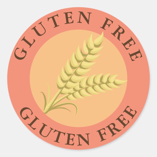 Glutenfreie Etikettenkleber Runder Aufkleber (Vorderseite)