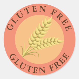 Glutenfreie Etikettenkleber Runder Aufkleber