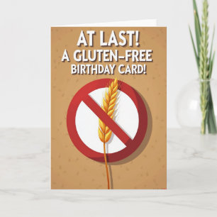 Glutenfreie Getreide-Geburtstagskarte Karte