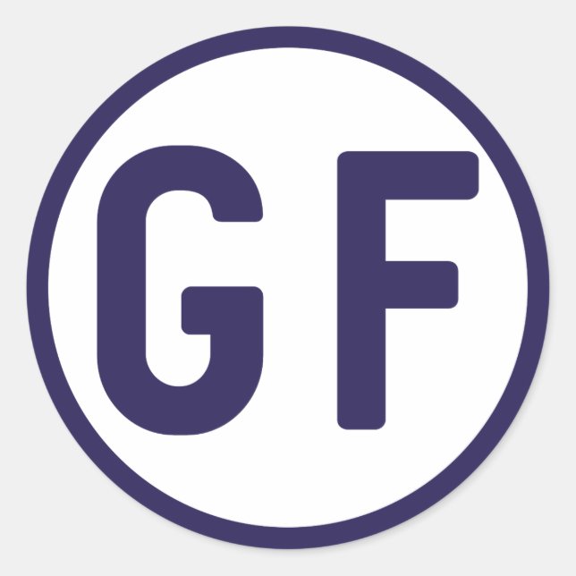 glutenfreie GF Circle Shaper Stickers (Vorderseite)