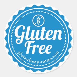 Glutenfreie Kleber / glutenfrei mit Icon -blau Runder Aufkleber