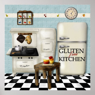 Glutenfreie Küche - Türkises Poster