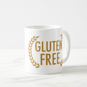 Glutenfreie Lebensmittelallergiewarnung Kaffeetasse