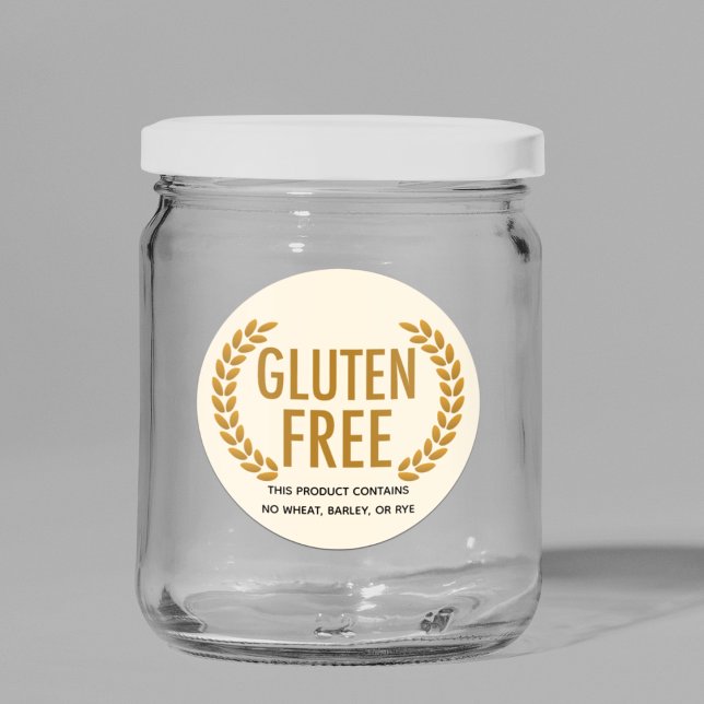 Glutenfreie Lebensmittelallergiewarnung Runder Aufkleber (Von Creator hochgeladen)