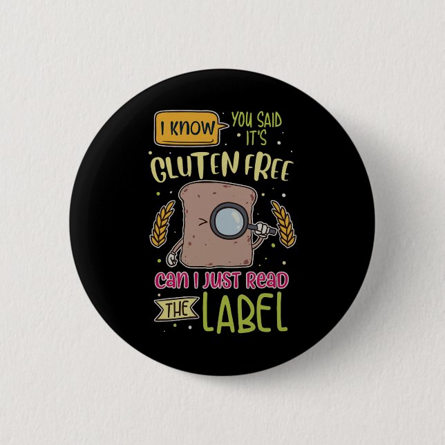 Glutenfreie Lebensweise Celiac-Krankheit Button (Vorderseite)