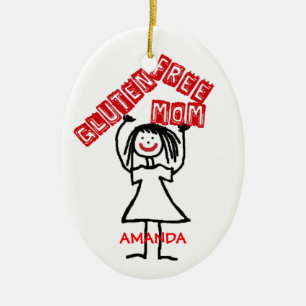 Glutenfreie Mama Weihnachten Keramikornament