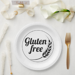 Glutenfreie Meldung Pappteller