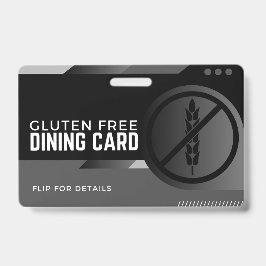Glutenfreie Speisekarte Ausweis