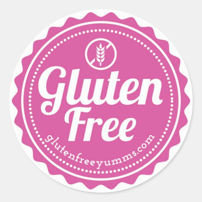 Glutenfreie Sticker — glutenfrei mit Symbol (Vorderseite)
