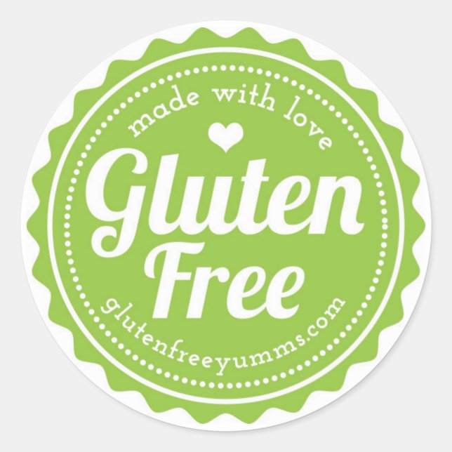 Glutenfreie Sticker — hergestellt aus Liebe (Vorderseite)