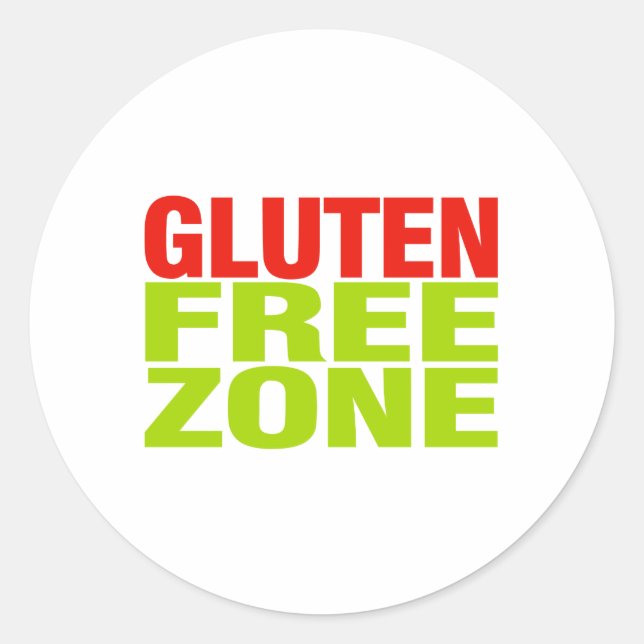 Glutenfreie Zone (Zöliakie) Runder Aufkleber (Vorderseite)