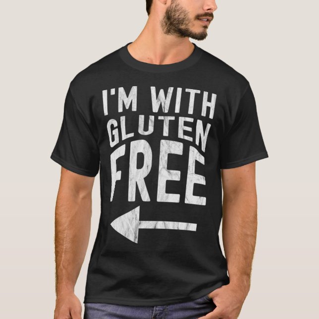 Glutenfreier Lifestyle Weiße Celiac-Krankheit Awar T-Shirt (Vorderseite)