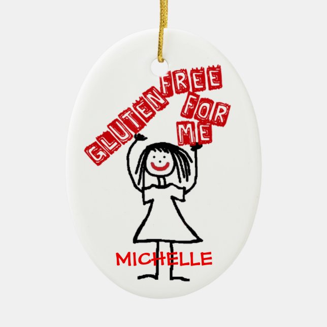 Glutenfreier Urlaub Keramik Ornament (Vorne)