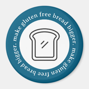 Glutenfreies Brot mit einem größeren Circle Magnet