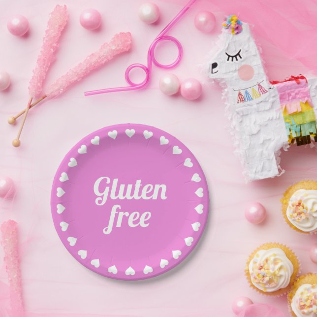 Glutenfreies Celiac Coeliac Pink Party Papierplatt Pappteller (Party)